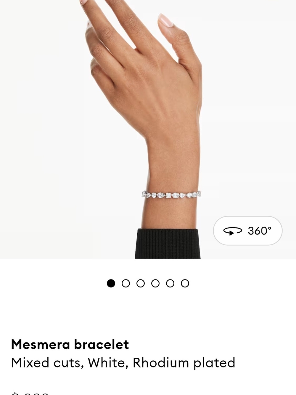 Swarovski Mesmera White Rhodium-Plated Bracelet